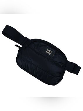 Lulu Mac Matte Black Puffer Metallic Belt Bag